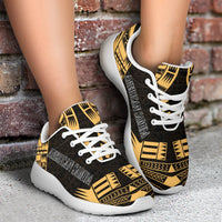 American Samoa Sport Sneakers - Polynesian Tattoo Gold - Polynesian Pride
