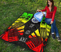 Federated States Of Micronesia Premium Quilt - Federated States Of Micronesia Seal Polynesian Reggae Tattoo - Polynesian Pride