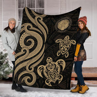 Northern Mariana Premium Blanket - Tentacle Turtle Gold - Polynesian Pride