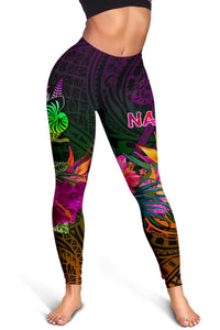 New Caledonia Polynesian Personalised Women's Leggings - Summer Hibiscus - Polynesian Pride
