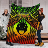 Polynesian Pohnpei Premium Blanket - Reggae Vintage Polynesian Patterns - Polynesian Pride