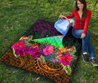 Tokelau Premium Quilt - Summer Hibiscus - Polynesian Pride
