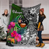 Pohnpei Premium Blanket - Turtle Plumeria Banana Leaf - Polynesian Pride