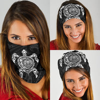 New Zealand Bandana, Maori Turtle Tattoo - White - Polynesian Pride
