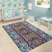 Polynesian Purple And Teal Area Rug - Polynesian Pride