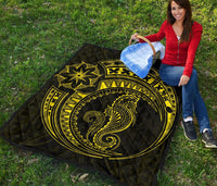 Polynesian Quilt - Polynesian Yellow Seahorse Tattoo - Polynesian Pride