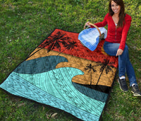 Hawaii Polynesian Sun Down Premium Quilt - Polynesian Pride