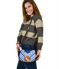 Mate Ma'a Tonga Rugby Leather Saddle Bag Polynesian Creative Style - Blue - Polynesian Pride