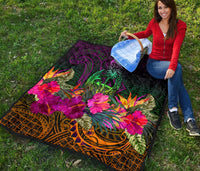 Guam Polynesian Premium Quilt - Summer Hibiscus - Polynesian Pride