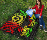 Wallis and Futuna Premium Quilt - Reggae Tentacle Turtle - Polynesian Pride