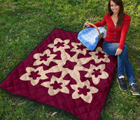 Hawaiian Premium Quilt Royal Pattern - Pink - A1 Style - Polynesian Pride