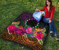 Cook Islands Polynesian Premium Quilt - Summer Hibiscus - Polynesian Pride