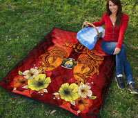 Nauru Premium Quilt - Tribal Tuna Fish - Polynesian Pride