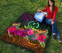 Vanuatu Premium Quilt - Summer Hibiscus - Polynesian Pride