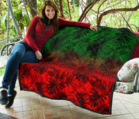 Polynesian Premium Quiit - Red Hibiscus Patterns - Polynesian Pride
