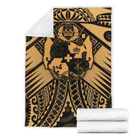 Tonga Polynesian Premium Blanket - Tonga Gold Seal Polynesian Tattoo - Polynesian Pride