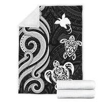 Papua New Guinea Premium Blanket - White Tentacle Turtle - Polynesian Pride