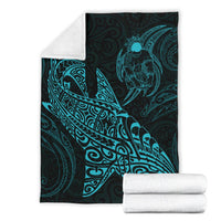 Shark Polynesian Blanket - Polynesian Tattoo Blue - Polynesian Pride