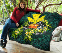 Polynesian Hawaii Premium Quilt - Ti Leaf Lei Turtle - Polynesian Pride