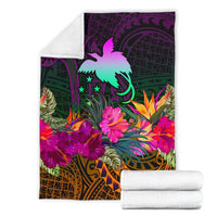 Papua New Guinea Premium Blanket - Summer Hibiscus - Polynesian Pride