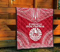 French Polynesia Premium Quilt - French Polynesia Polynesian Chief Red Version - Polynesian Pride