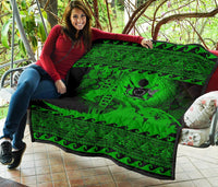 Cook Island Quilt Wave Green Design - Polynesian Pride