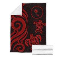 Chuuk Micronesian Premium Blanket - Red Tentacle Turtle - Polynesian Pride