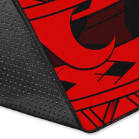 Hawaii Polynesian Turtle Rug - Red - Polynesian Pride