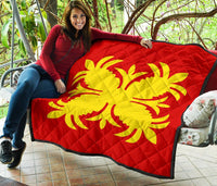 Hawaiian Premium Quilt Royal Pattern - Royal - A2 Style - Polynesian Pride
