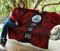 Federated States Of Micronesia Premium Quilt - Federated States Of Micronesia Seal Polynesian Red Tattoo - Polynesian Pride