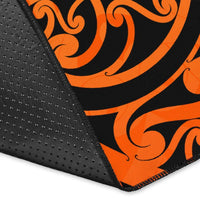 Anzac Lest We Forget Poppy Area Rug New Zealand Maori Silver Fern - Australia Aboriginal - Polynesian Pride