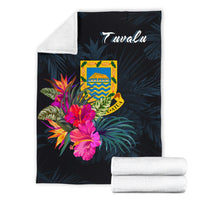 Tuvalu Polynesian Premium Blanket - Tropical Flower - Polynesian Pride