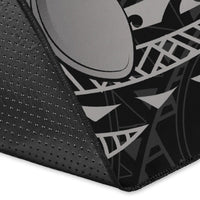 Hawaii Polynesian Turtle Plumeria Rug - Pog Style Gray - Polynesian Pride