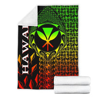 Hawaii Premium Blanket - Kanaka Maoli Rocket Style (Reggae) - Polynesian Pride