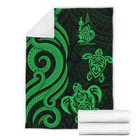New Caledonia Premium Blanket - Green Tentacle Turtle - Polynesian Pride