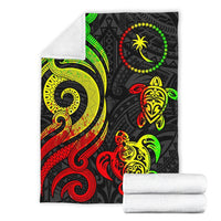 Chuuk Micronesian Premium Blanket - Reggae Tentacle Turtle - Polynesian Pride