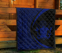 Cook Islands Coat Of Arms Polynesian Premium Quilt - Circle Style - 04 - Polynesian Pride