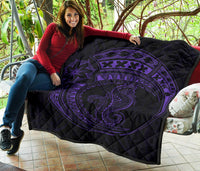 Polynesian Quilt - Polynesian Purple Seahorse Tattoo - Polynesian Pride