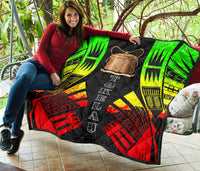 Tokelau Premium Quilt - Tokelau Coat Of Arms Polynesian Reggae Tattoo - Polynesian Pride