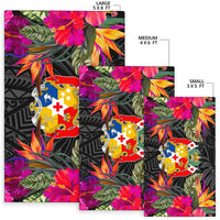 Tonga Area Rugs Hibiscus polynesian pattern - Polynesian Pride