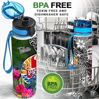 Tahiti Hydro Tracking Bottle - Turtle Plumeria Banana Leaf - Polynesian Pride