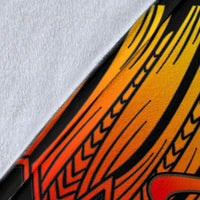 Polynesian Hawaii Premium Blanket - Tribal Wave Tattoo Reggae - Polynesian Pride