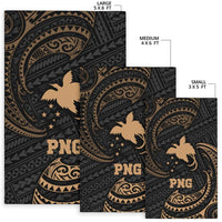 Papua New Guinea Polynesian Area Rug - Gold Tribal Wave - Polynesian Pride