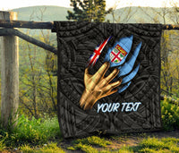 Fiji Personalised Quilt - Fiji In Me (Black) - Polynesian Pride