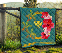 Hawaiian Turtle Tropical Polynesian - Premium Quilt - Azga Style - Polynesian Pride