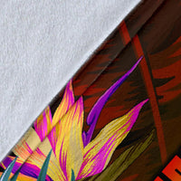 The Philippines Polynesian Premium Blanket - Hibiscus and Banana Leaves - Polynesian Pride