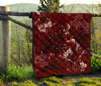 Hawaii Quilt - Hawaii Turtle Magenta Premium Quilt - Polynesian Pride