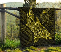 Polynesian Quilt - Polynesian Yellow Shark Warrior Tattoo - Polynesian Pride
