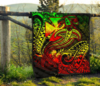 Polynesian Wallis and Futuna Premium Quilt - Reggae Shark Polynesian Tattoo - Polynesian Pride