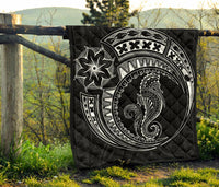 Polynesian Quilt - Polynesian White Seahorse Tattoo - Polynesian Pride